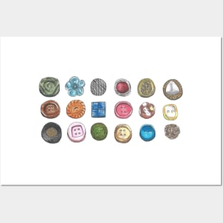 Collection of buttons Posters and Art